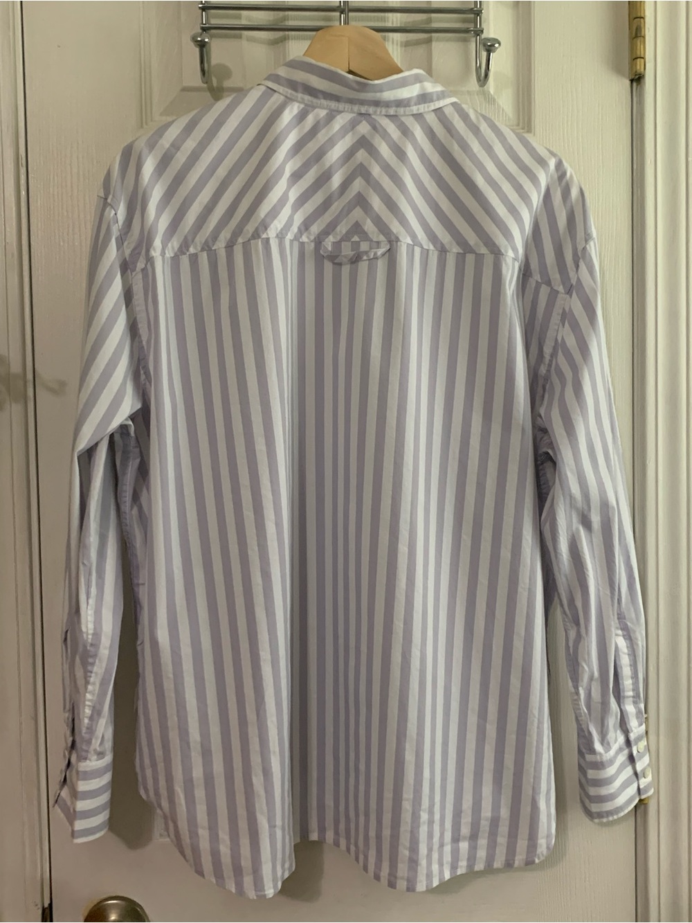 AYR The Deep End classic button down in lavender stripe - Picture 5 of 12